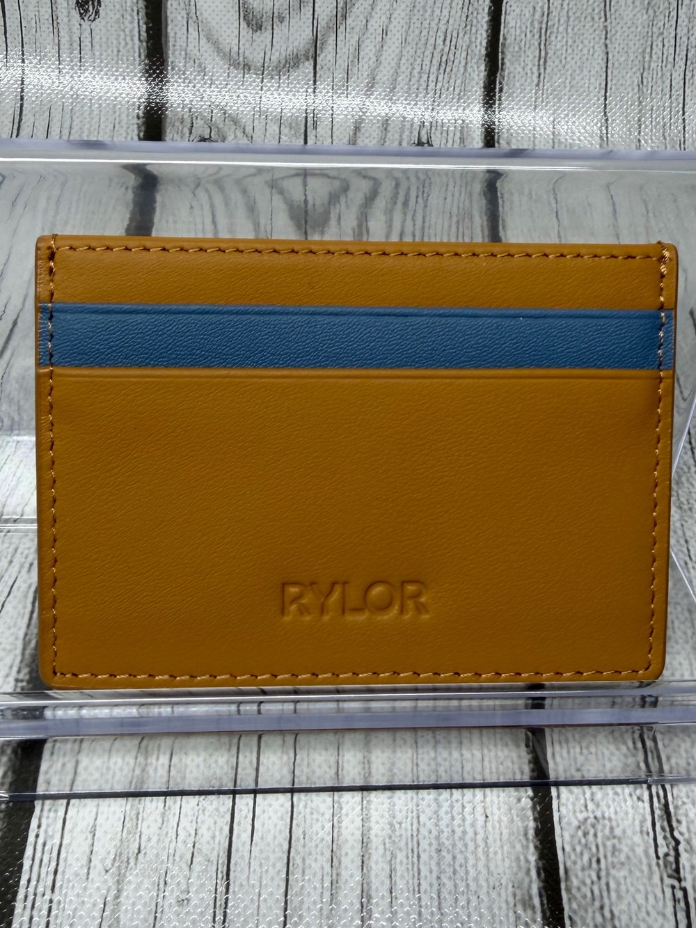 BRAND NEW Rylor Mustard Heritage Stripe Card Holder